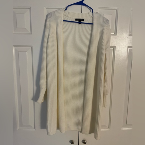 White nana republic knee length cardigan size small - Picture 1 of 3